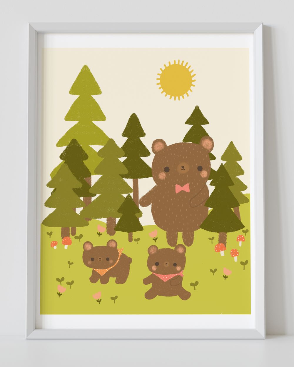 Forest Fun Illustrated Art Print